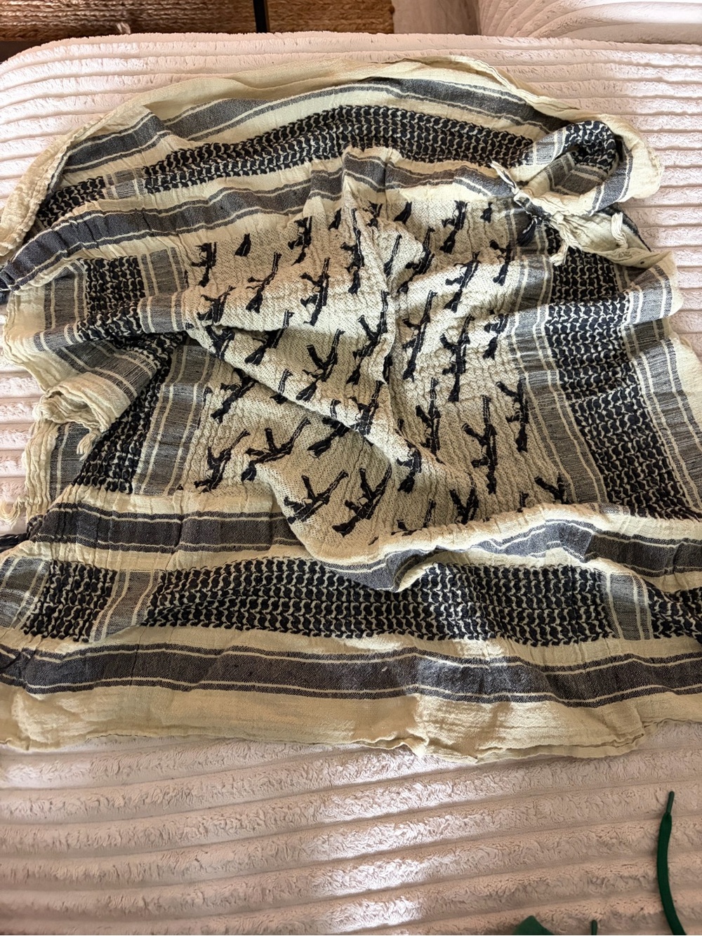 Rothco Beige and Black Gun Pattern Shemagh Scarf